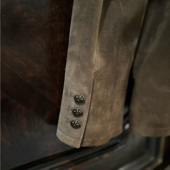 John Varvatos suede jacket with vintage buttons and great quality - Picture 4 of 7